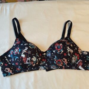 Black Printed Women's Bra 46c